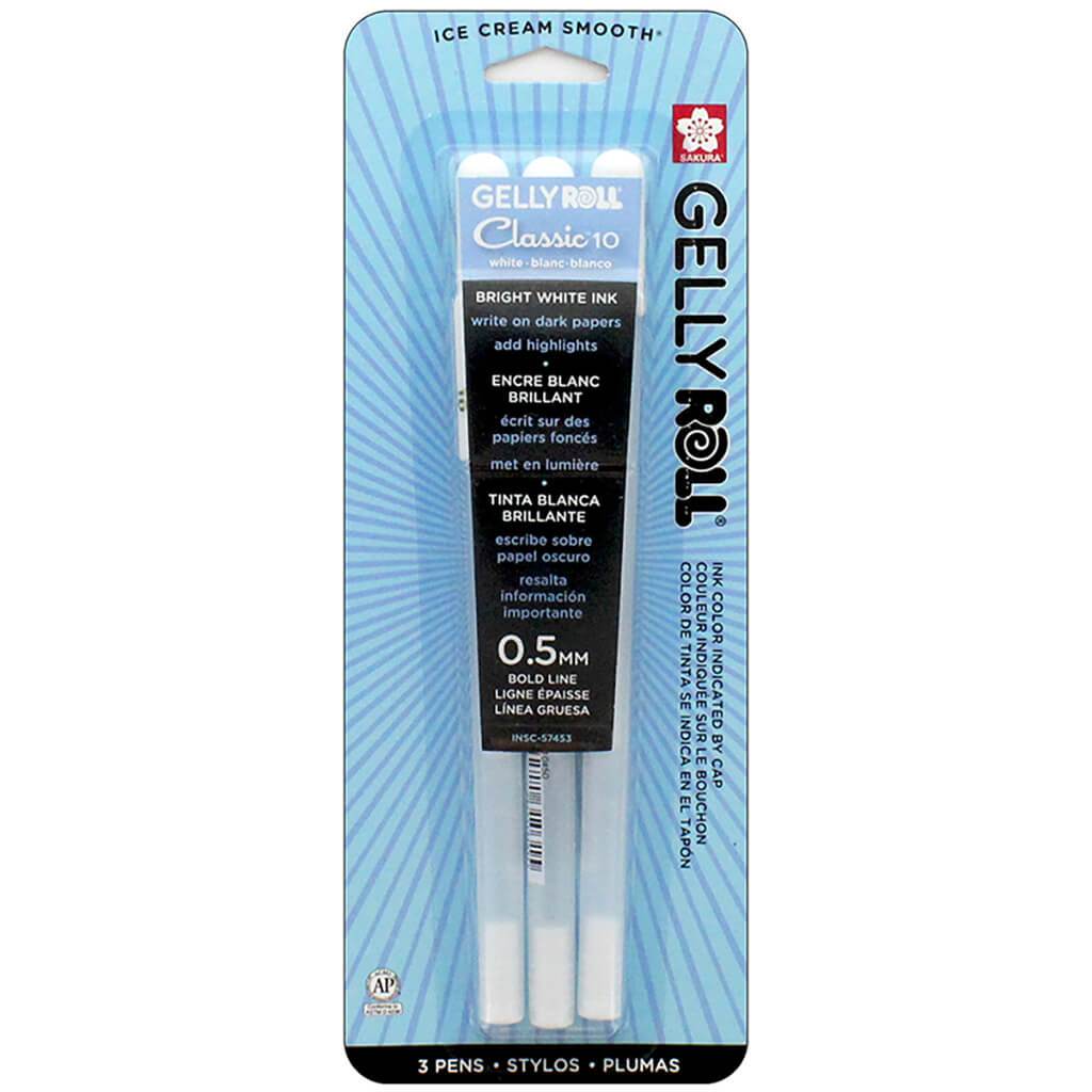 Gelly Roll Pens Sets 3 Pen Set White Bold Point