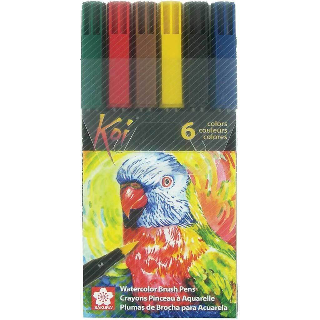 Koi Coloring Brush Sets 6 Color Set