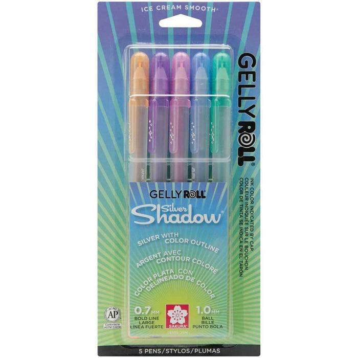 Gelly Roll Silver Shadow Pens 5 Color Set