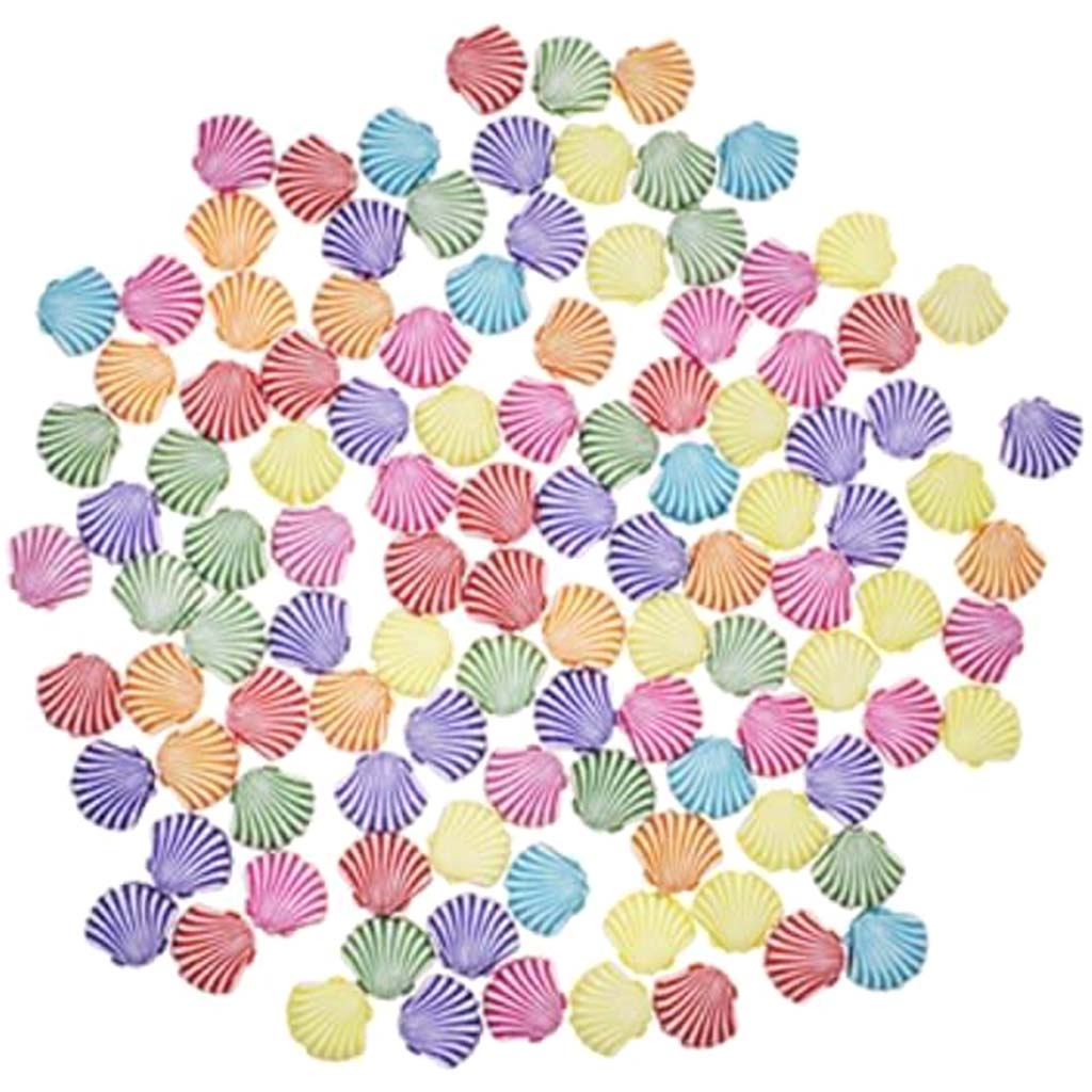 ACRYLIC BEADS: 35G MULTI-PACKS  SEASHELL 