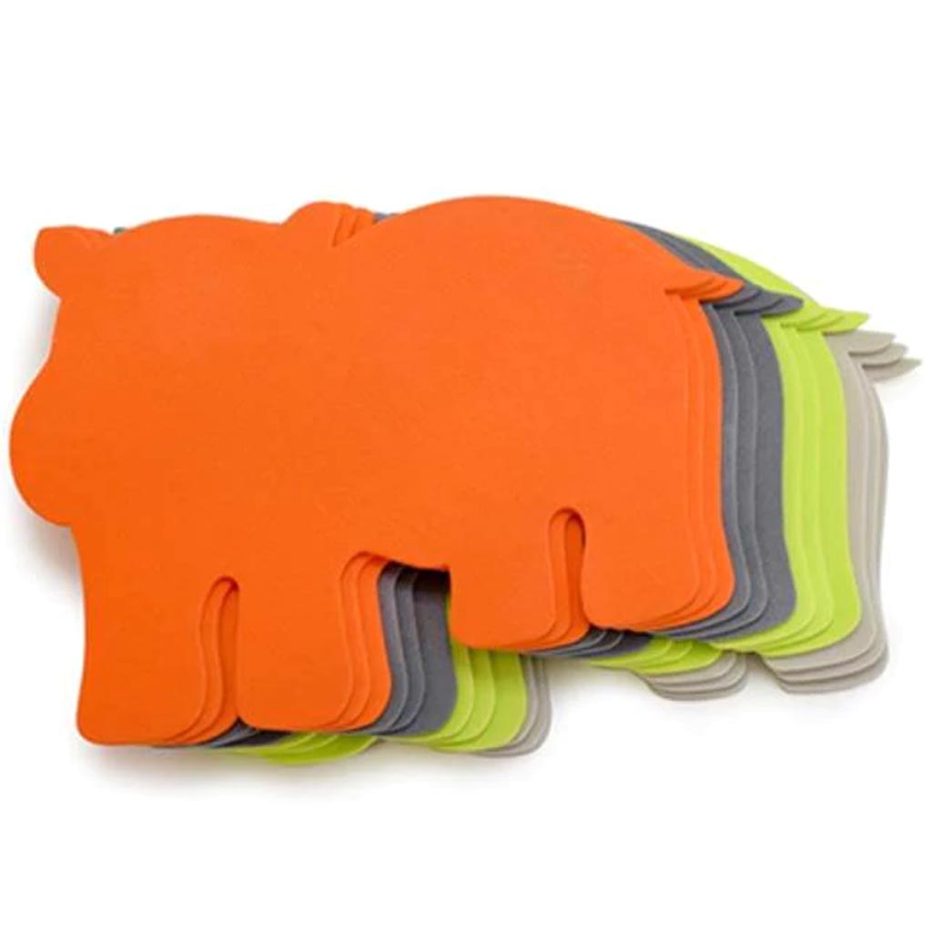 KRAFTY KIDS: FOAM SHAPES X12 ASST COLORS E) HIPPO 6IN 