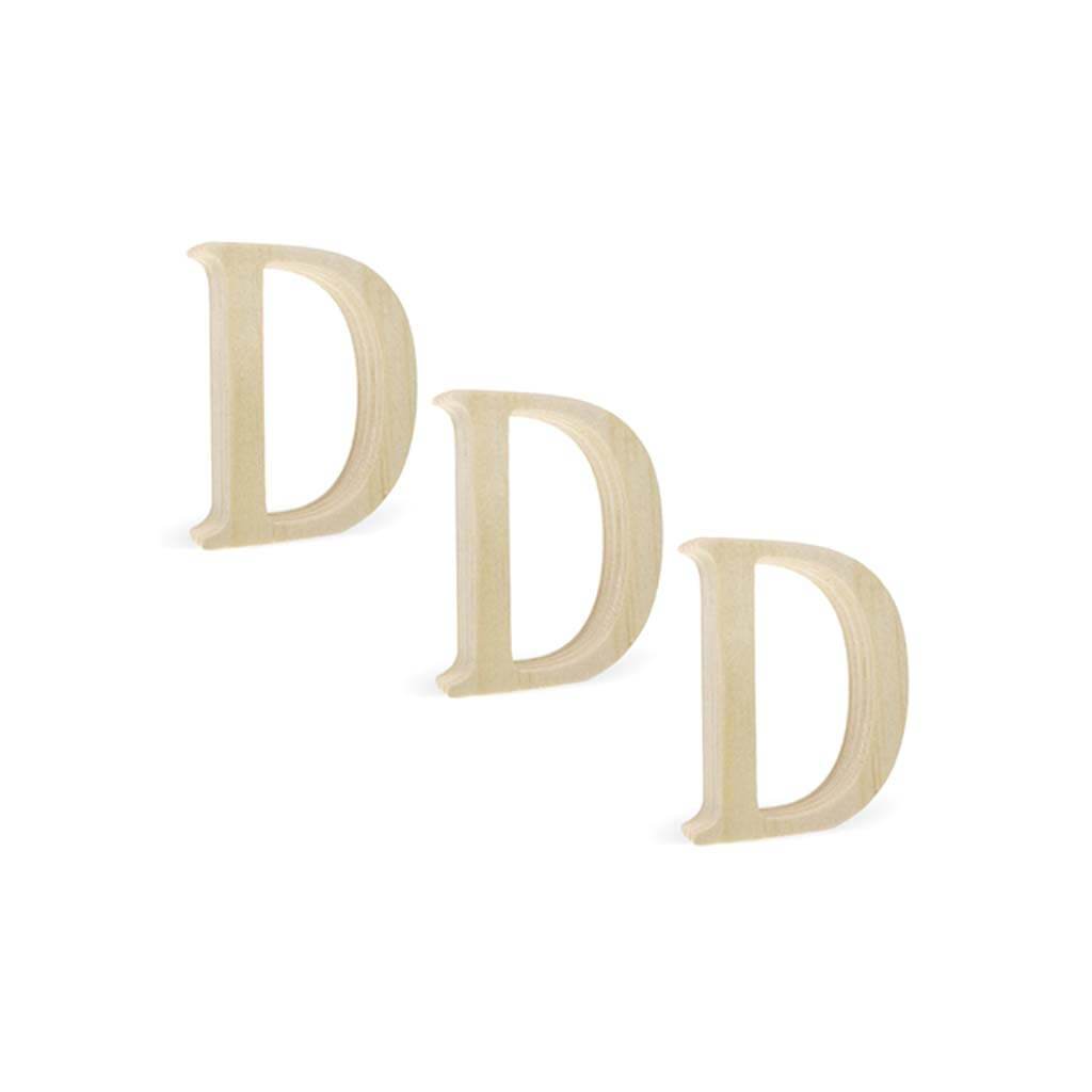 Wood Letters 2in Pine Standing X3 D