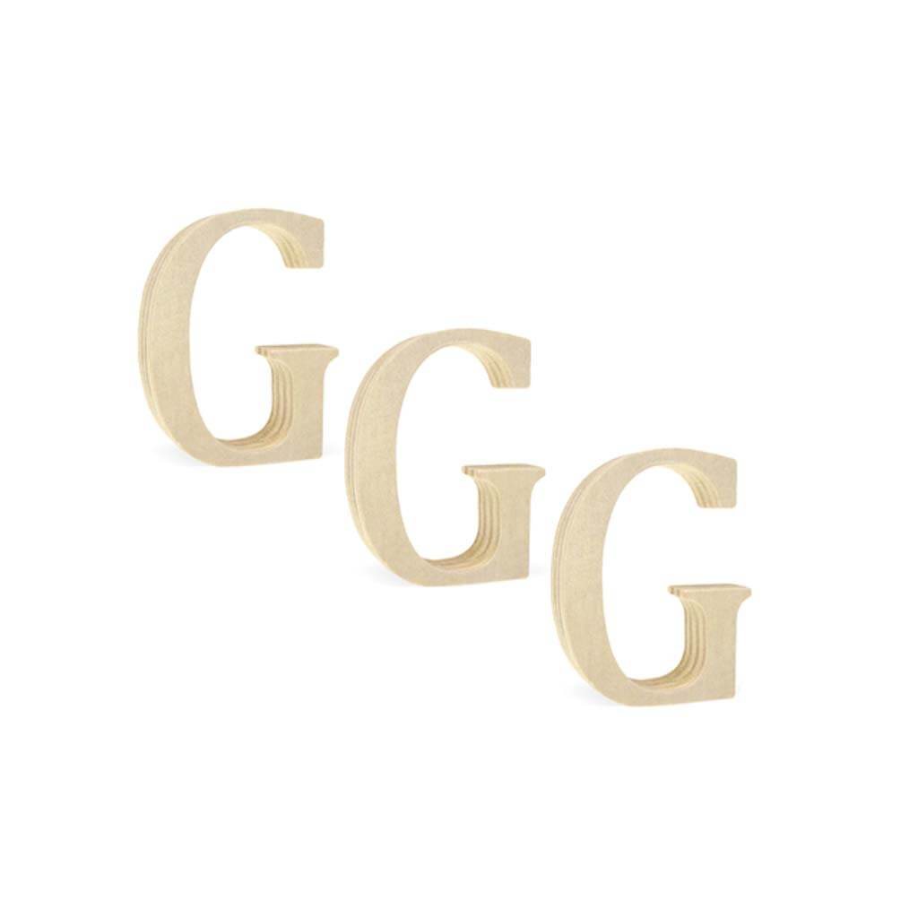 Wood Letters 2in Pine Standing X3 G