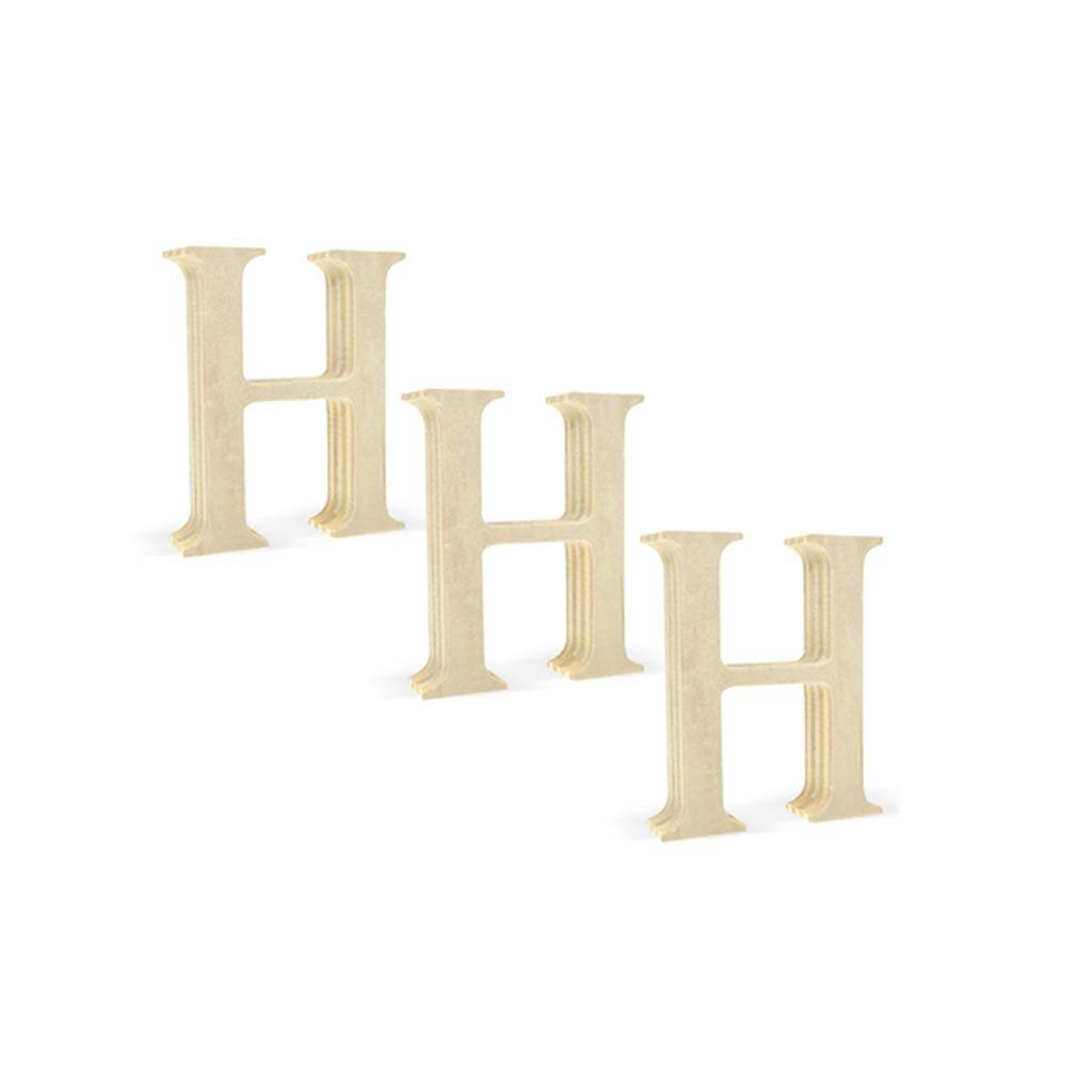 Wood Letters 2in Pine Standing X3 H