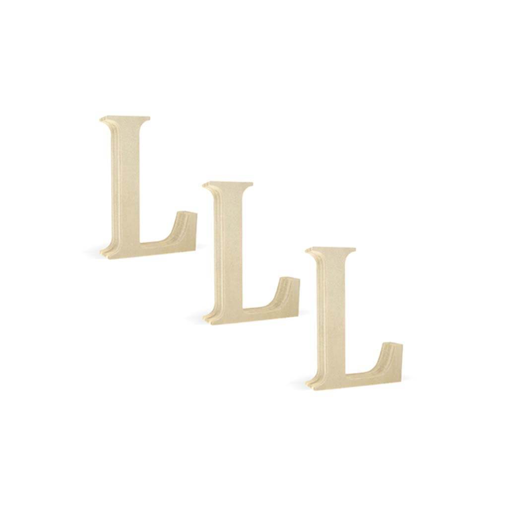 Wood Letters 2in Pine Standing X3 L
