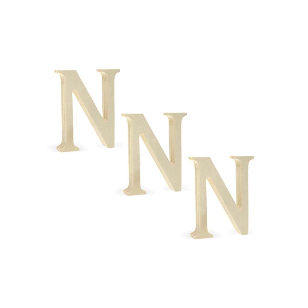 Wood Letters 2in Pine Standing X3 N