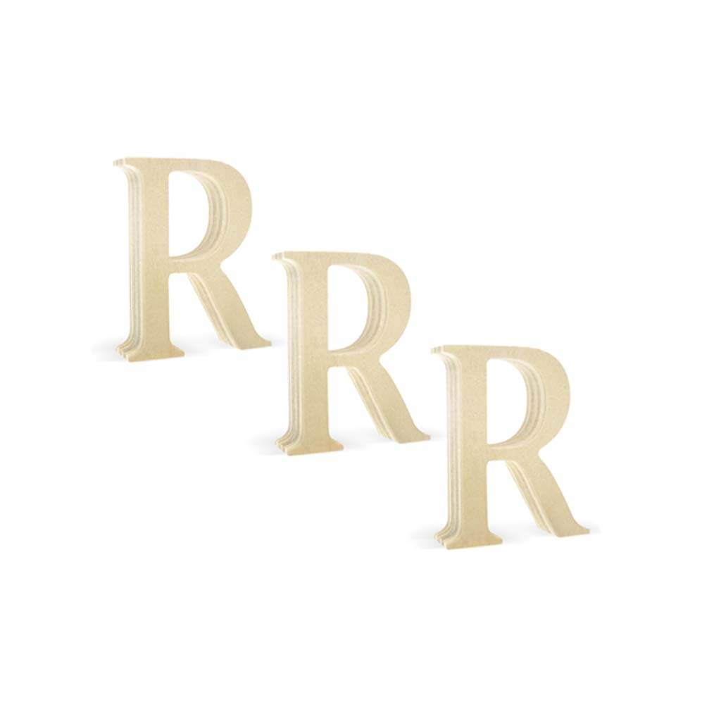 Wood Letters 2in Pine Standing X3 R