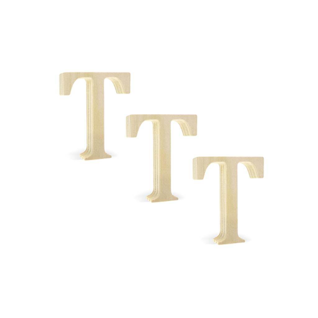 Wood Letters 2in Pine Standing X3 T