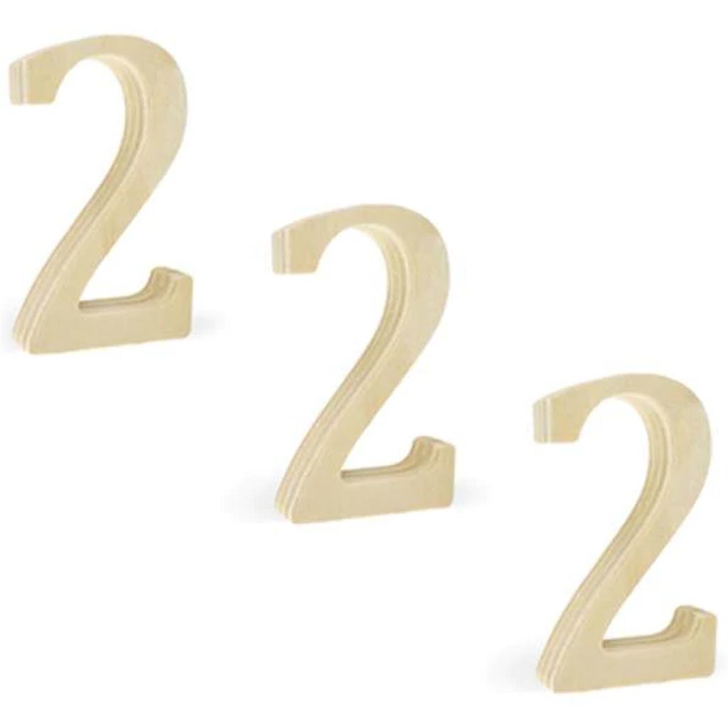 WOOD NUMBERS: PINE STANDING 2 2IN 