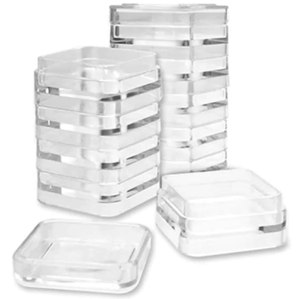 MINI PLASTIC CONTAINERS FOR GLITTER/SAND/BEADS/FINDING X10 