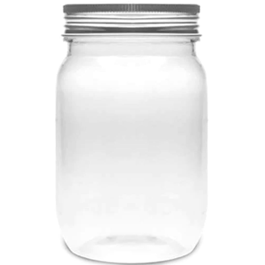 DIY PLASTIC MASON JAR W/ALUM TOP (248ML) 5.5X10.5 