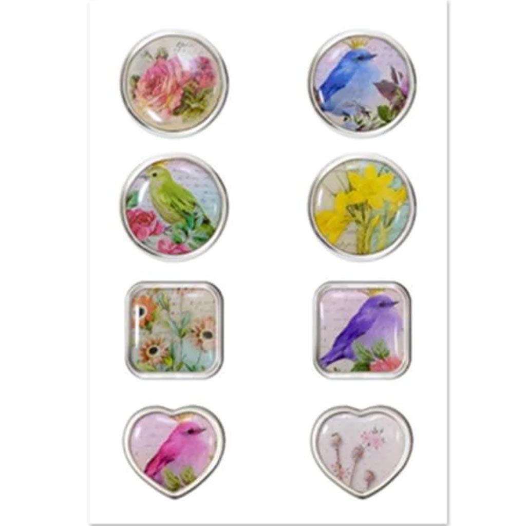 PAPER CRAFT EMB: EPOXY BRADS X8 E) CHICKADEE 