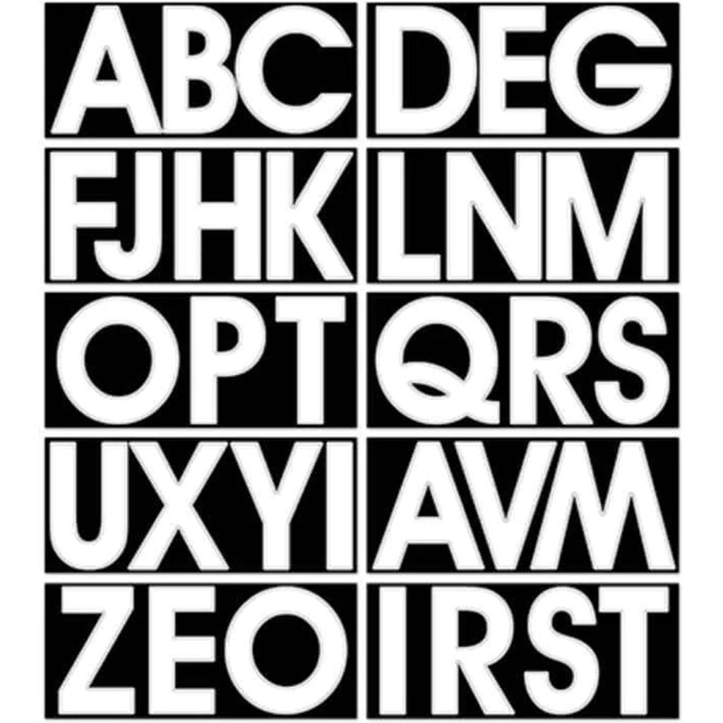 Paper Craft Sticker Giant Letters 10 Sheets Large 4.5in White 