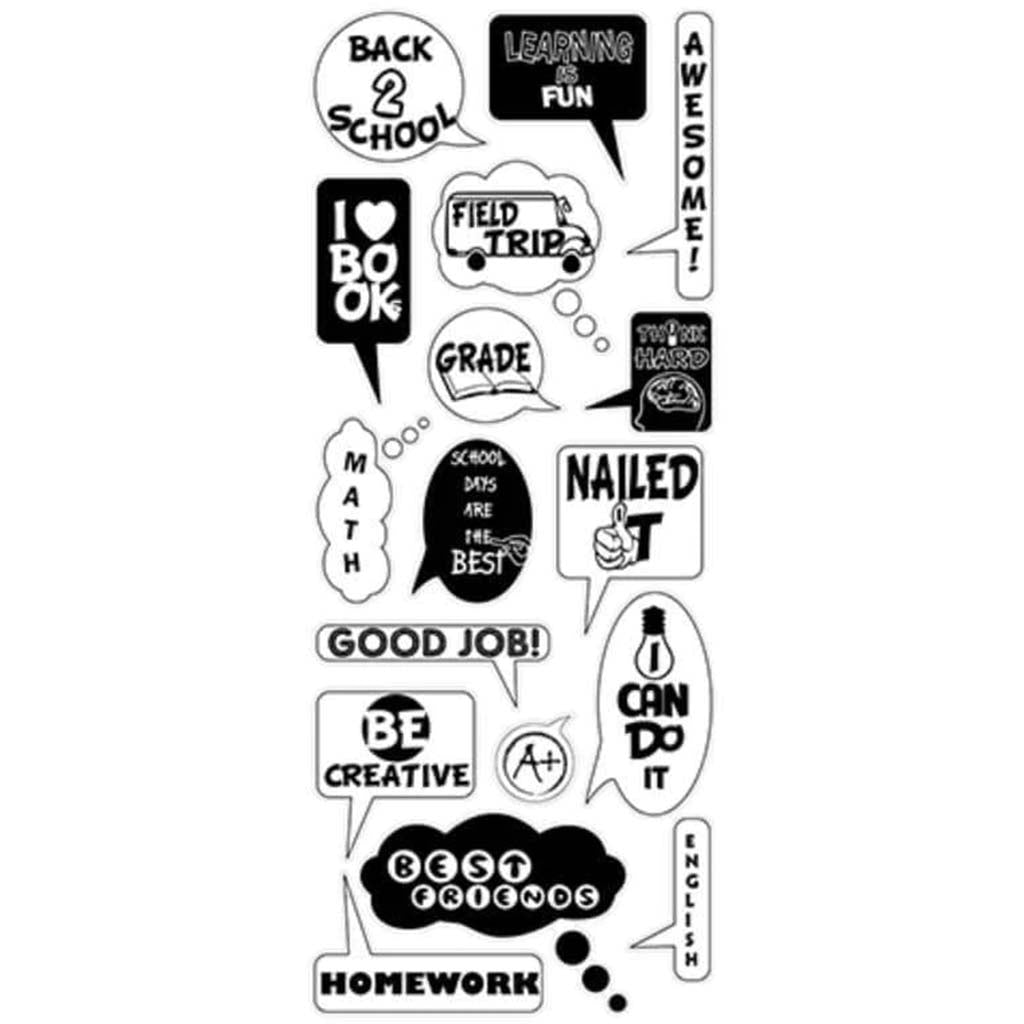 Paper Craft Sticker: Themes Photo Safe Learning Is Fun 5x12in Clear 