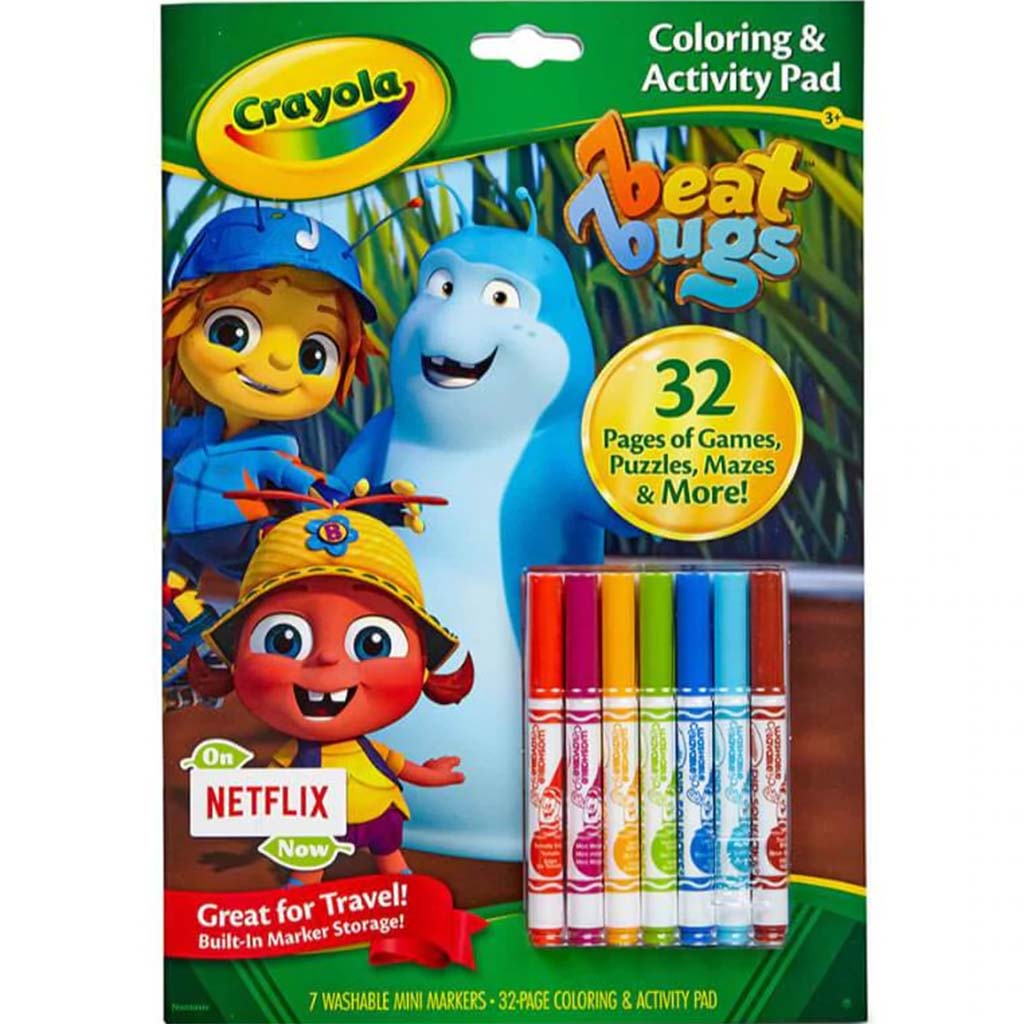 Coloring Activitv Pad with Markers Beat Bugs