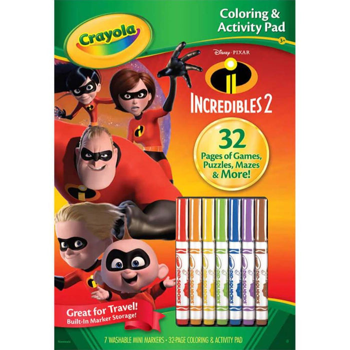 Crayola Color & Sticker Book 10in X 8.5in Incredibles