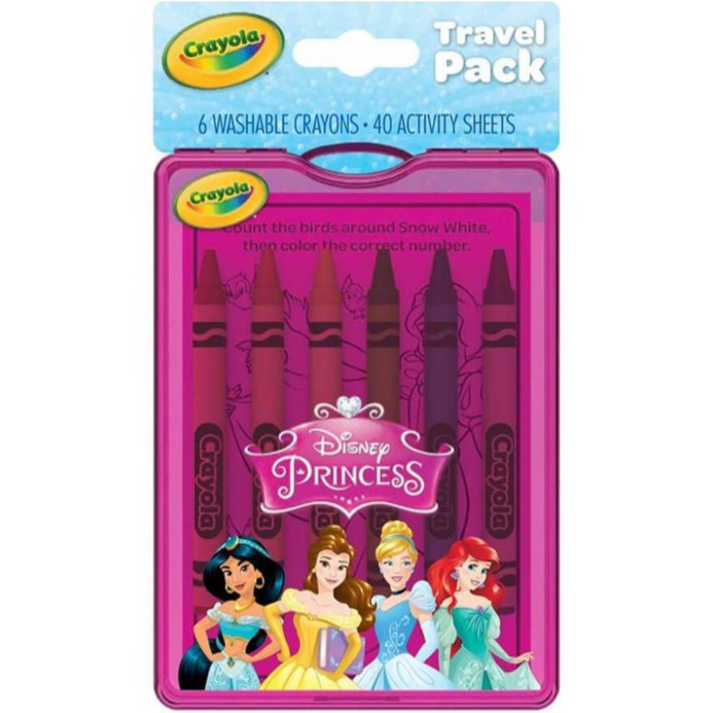 Crayola Princess Travel Pack 6 Washable Crayons