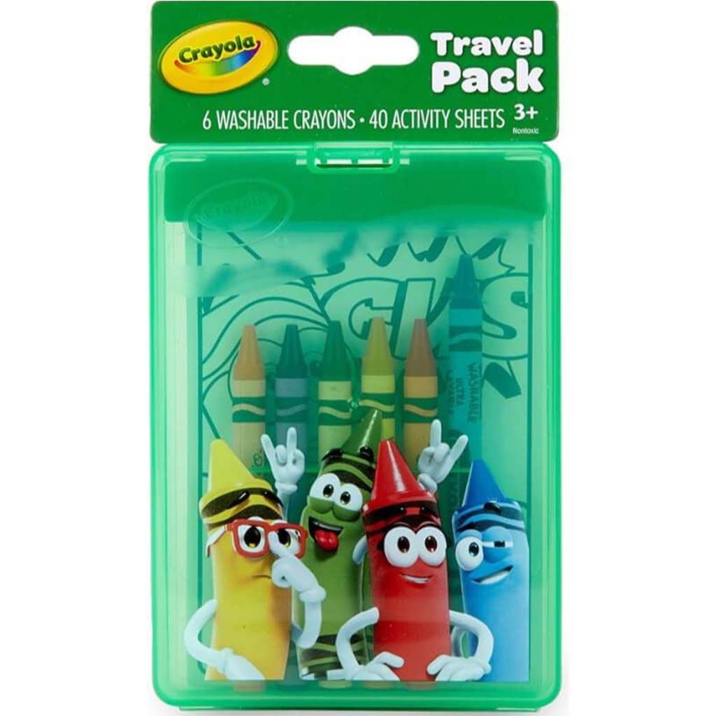 Crayola Characters Travel Pack  6 Washable Crayons
