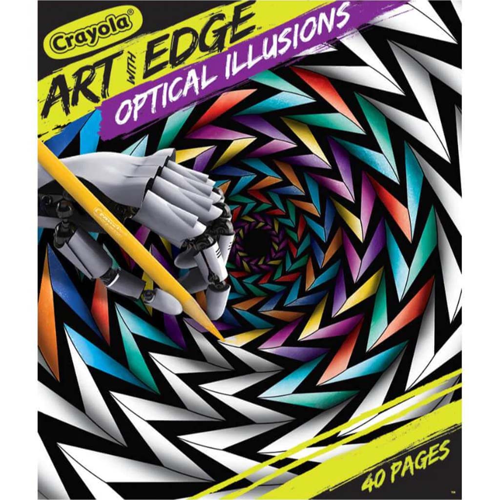 Crayola Coloring Book Art With Edge Optical Illusions 40 Page