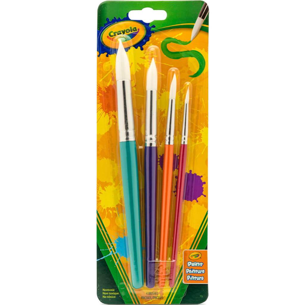 Crayola Big Paint Brushes Round 4 Count