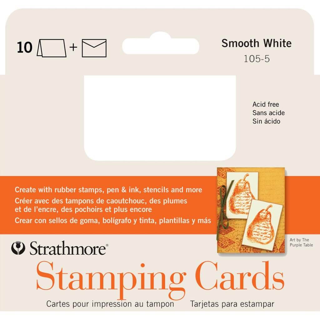 Announcement Card White Smooth With No Deckle