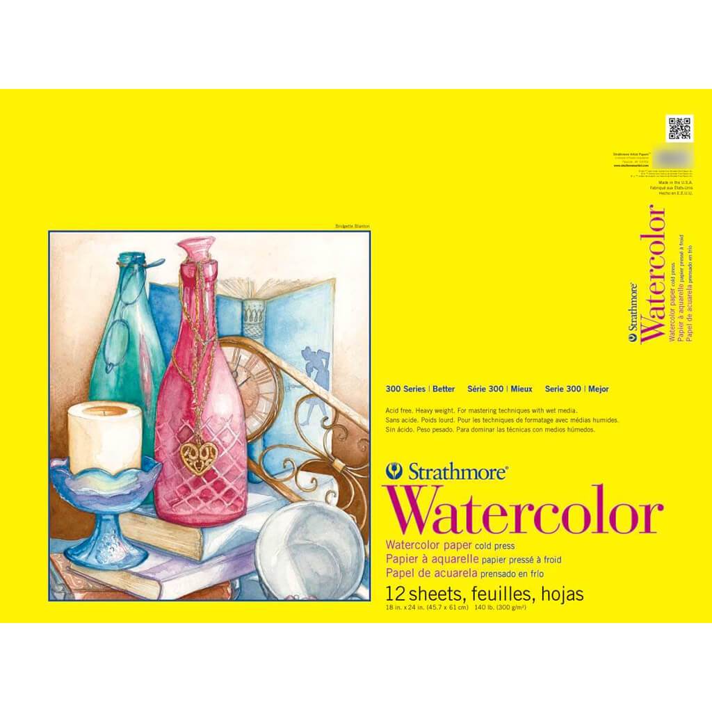 Strathmore 300 Series Watercolor Paper Pad 18in x 24in