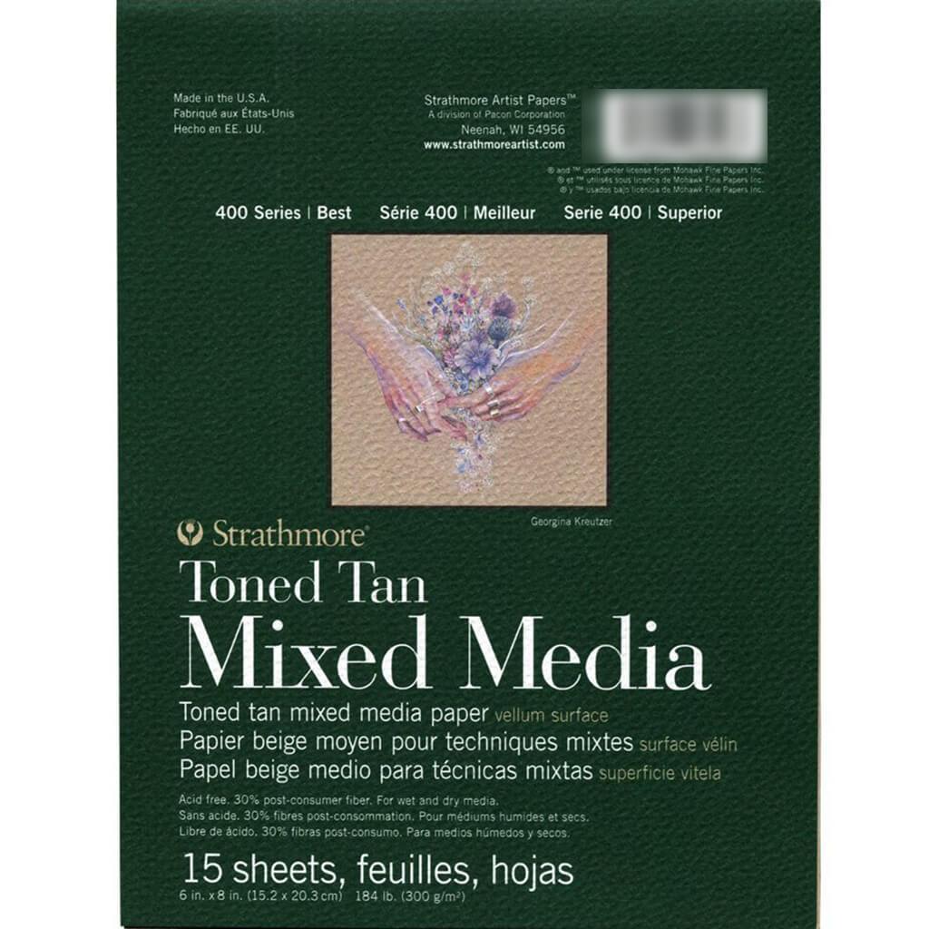 Strathmore 400 Toned Tan Mix Media Tape Bound 6in x 8in