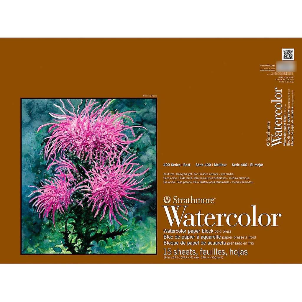 400 Series Watercolor Block Paper Pad 18in x 24in