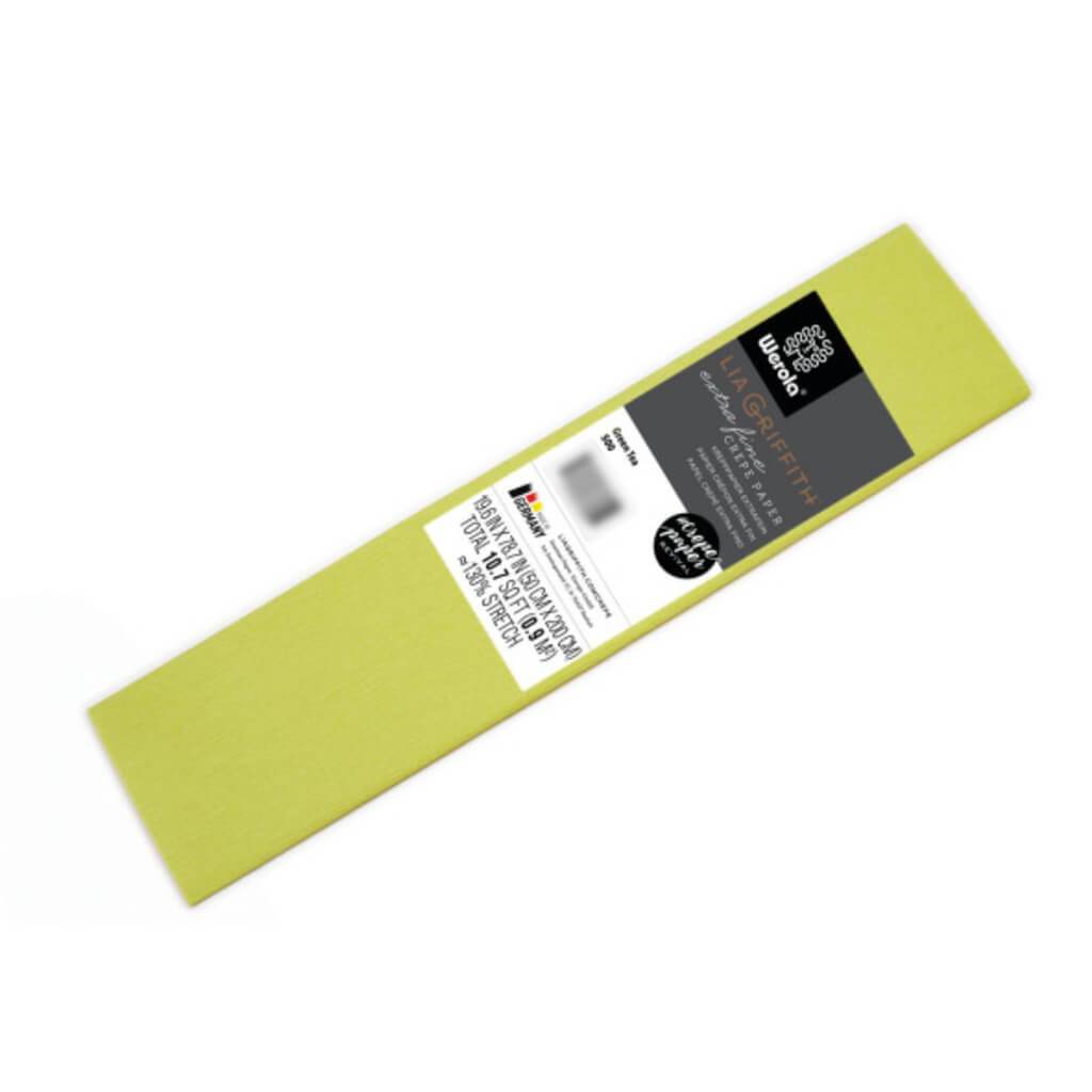 Extra Fine Crepe Paper 19.6in x 78.7in Green Tea