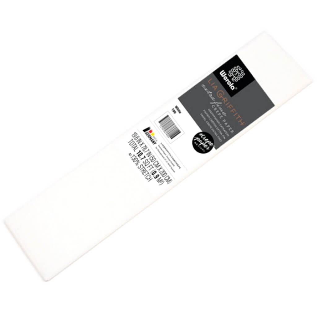 Extra Fine Crepe Paper 19.6in x 78.7in White