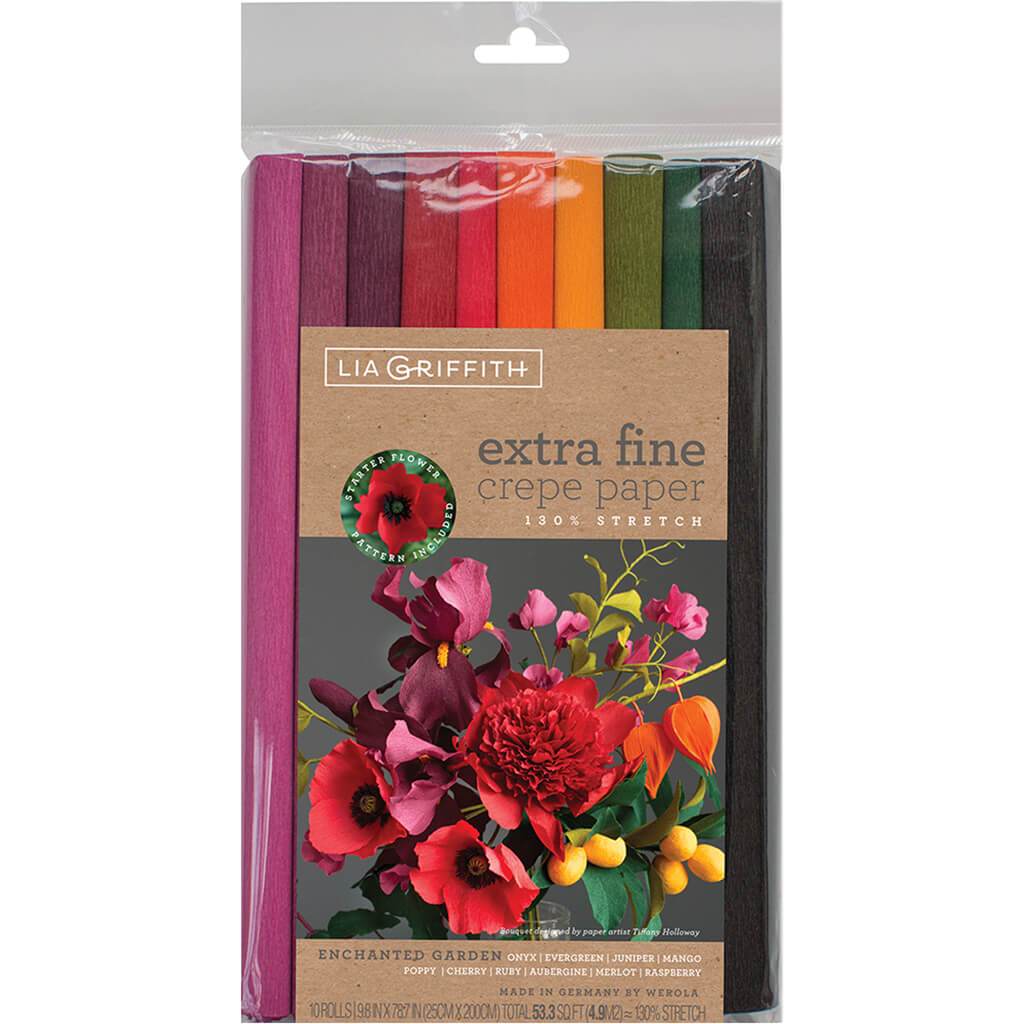 Extra Fine Crepe Paper Enchanted Garden 10 Count