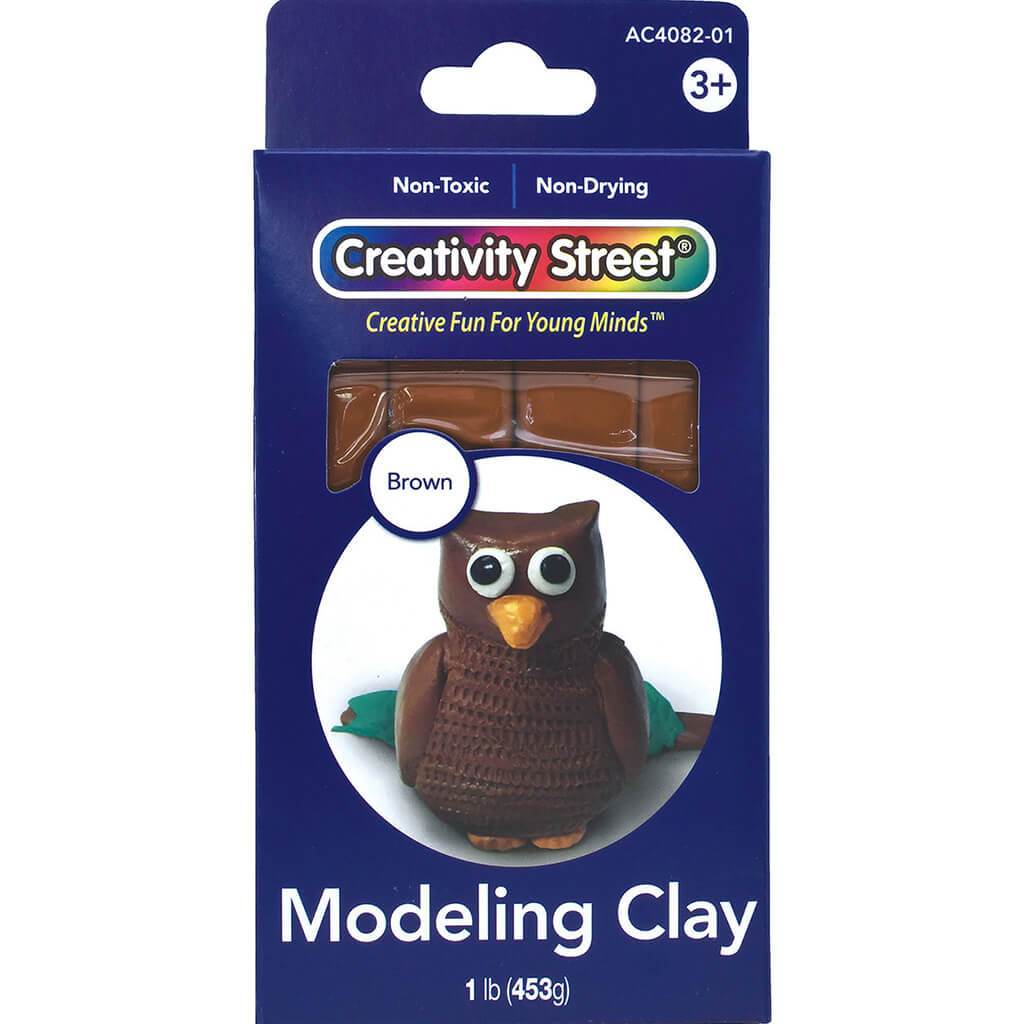 Extruded Modeling Clay 1lb Brown 4 Sticks