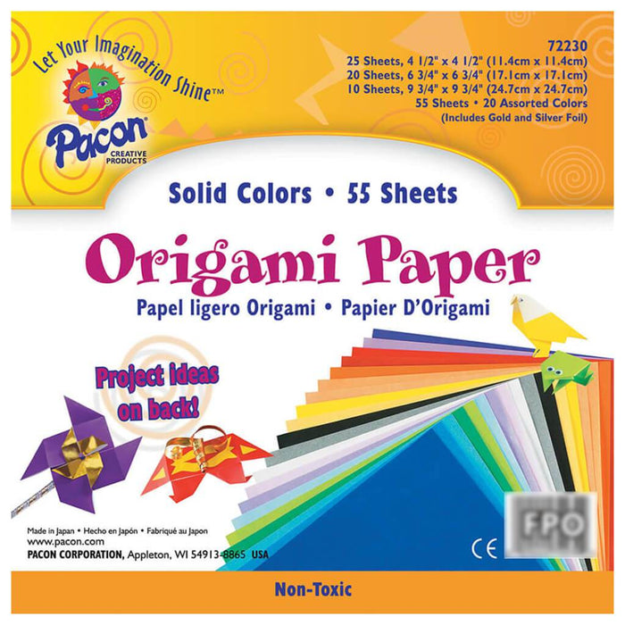Origami Paper Assorted Sizes 55 Sheets