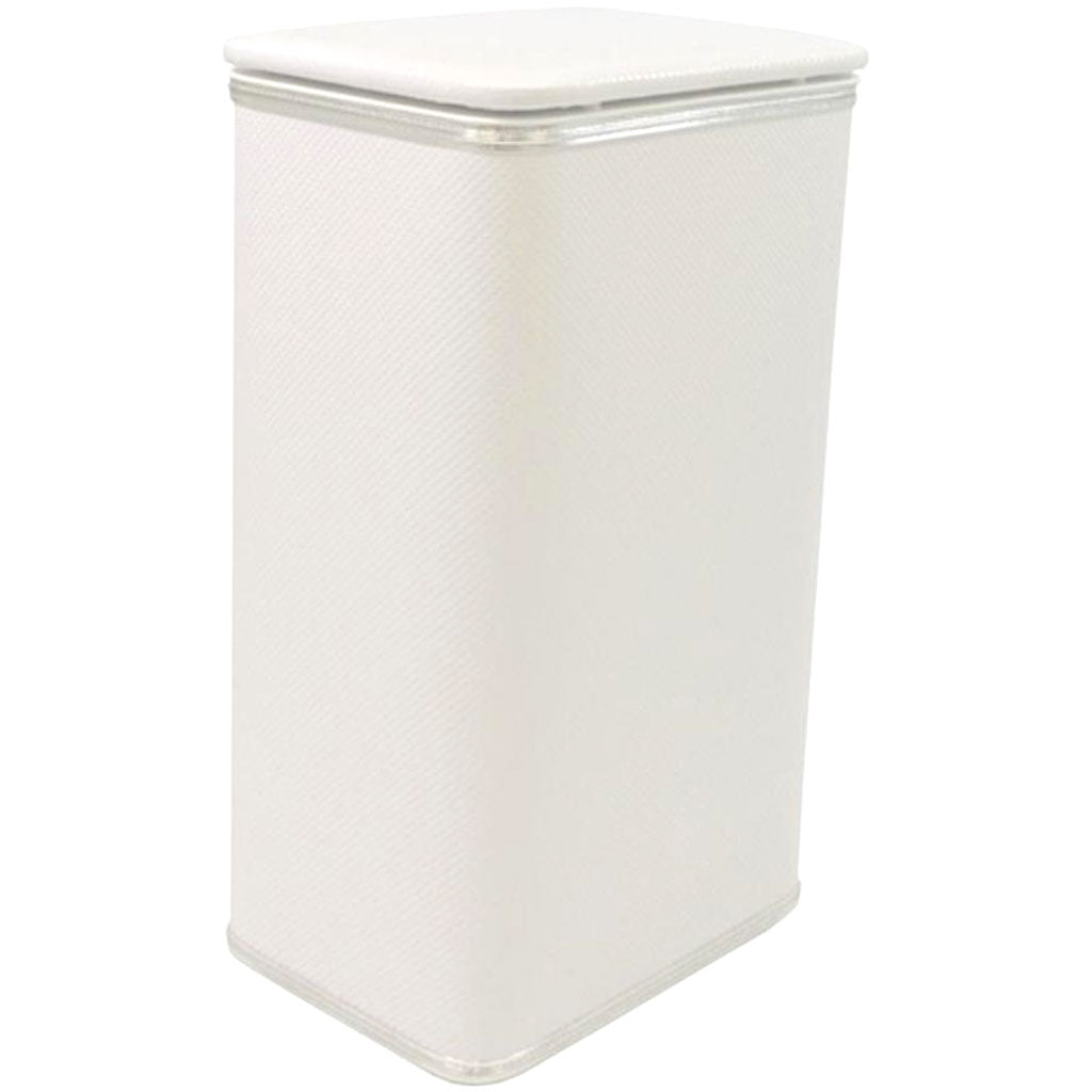 Vinyl Apartment Hamper, White