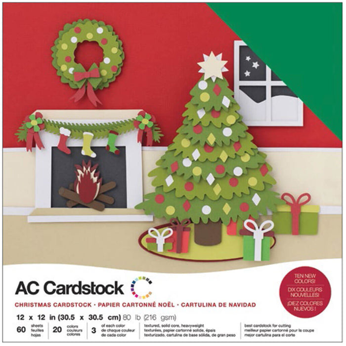 Cardstock Textured 12in x 12in Solid Color- Christmas