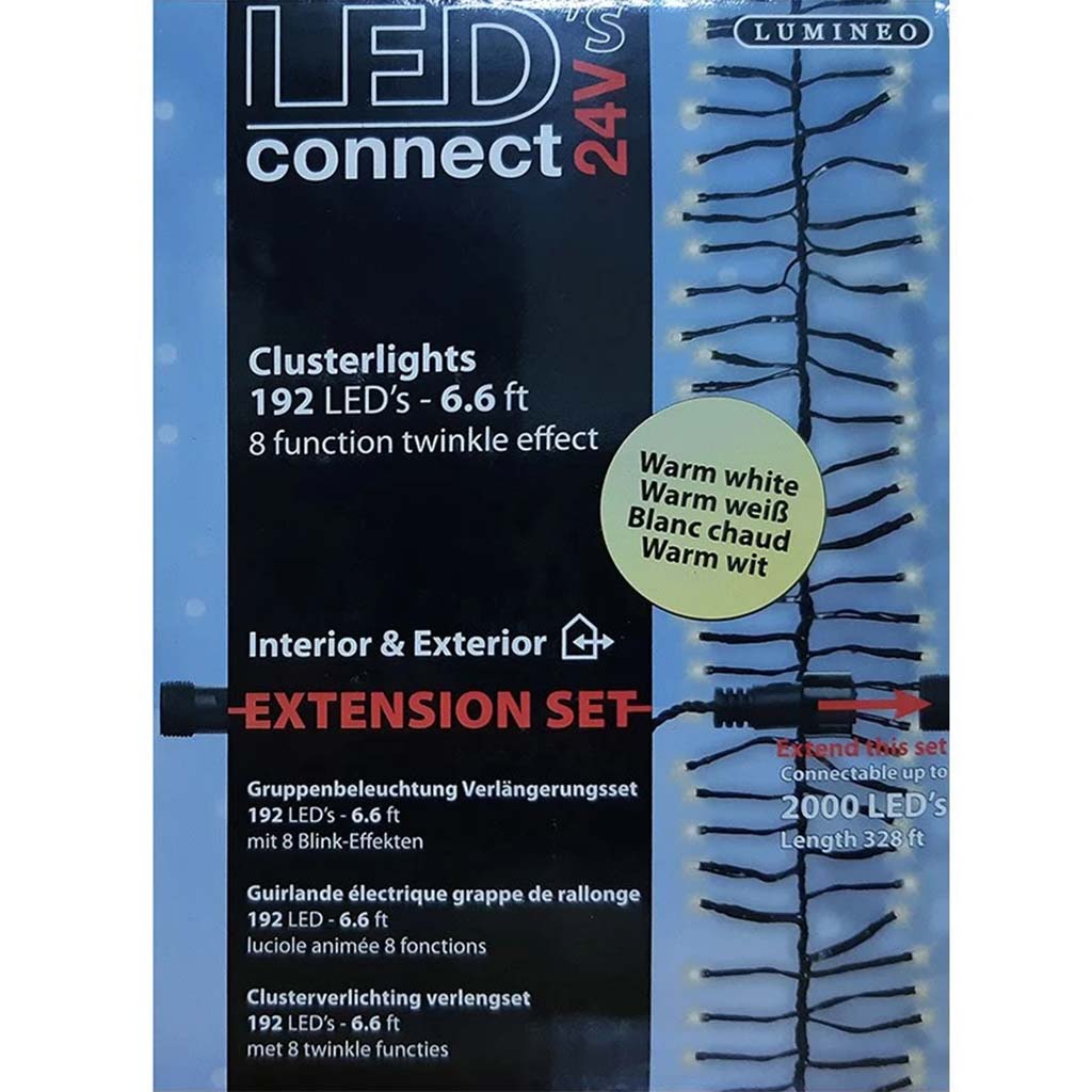 192 Warm White Cluster Light Set 