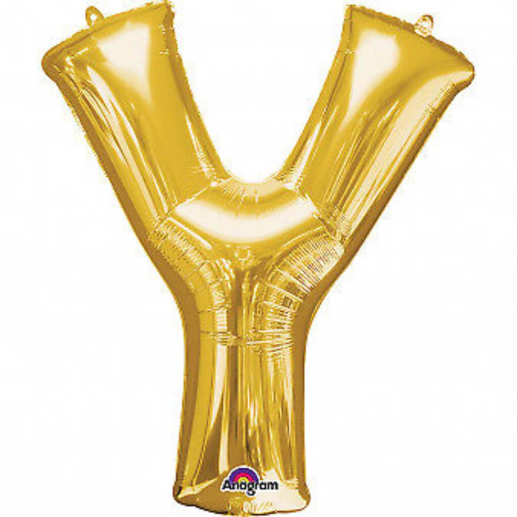 Foil Balloon Letter Y 16in Gold 