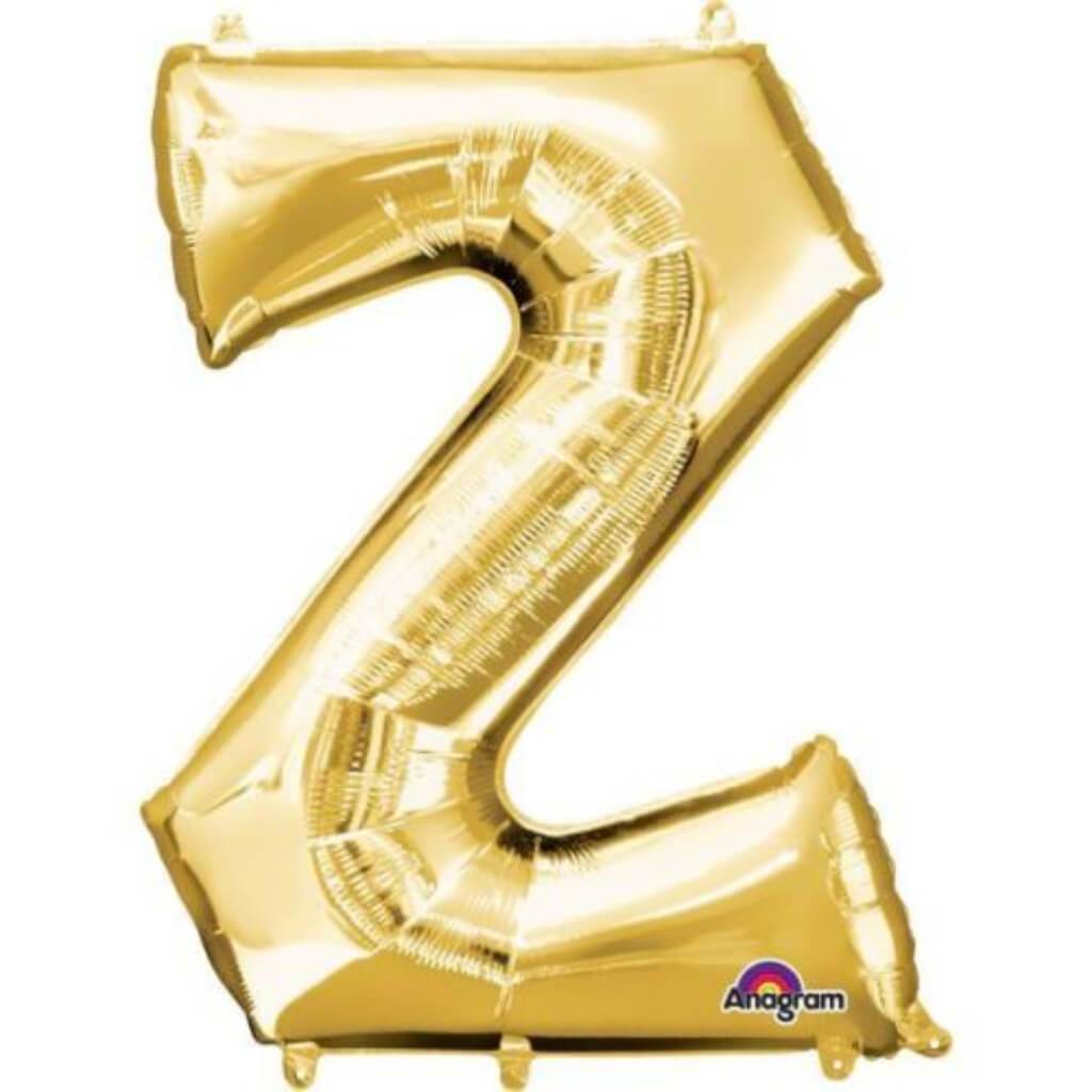 Foil Balloon Letter Z 16in Gold 