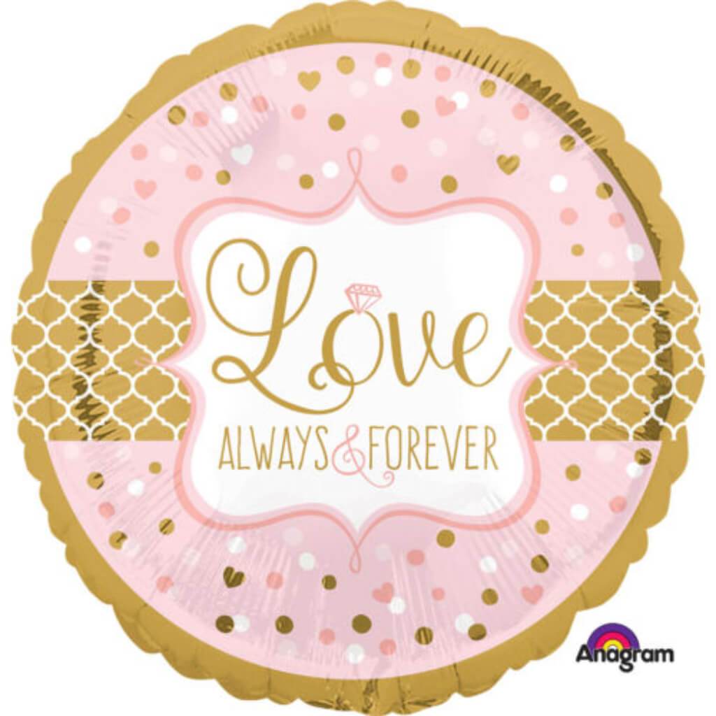 Always &amp; Forever Standard Foil Balloons 18in 