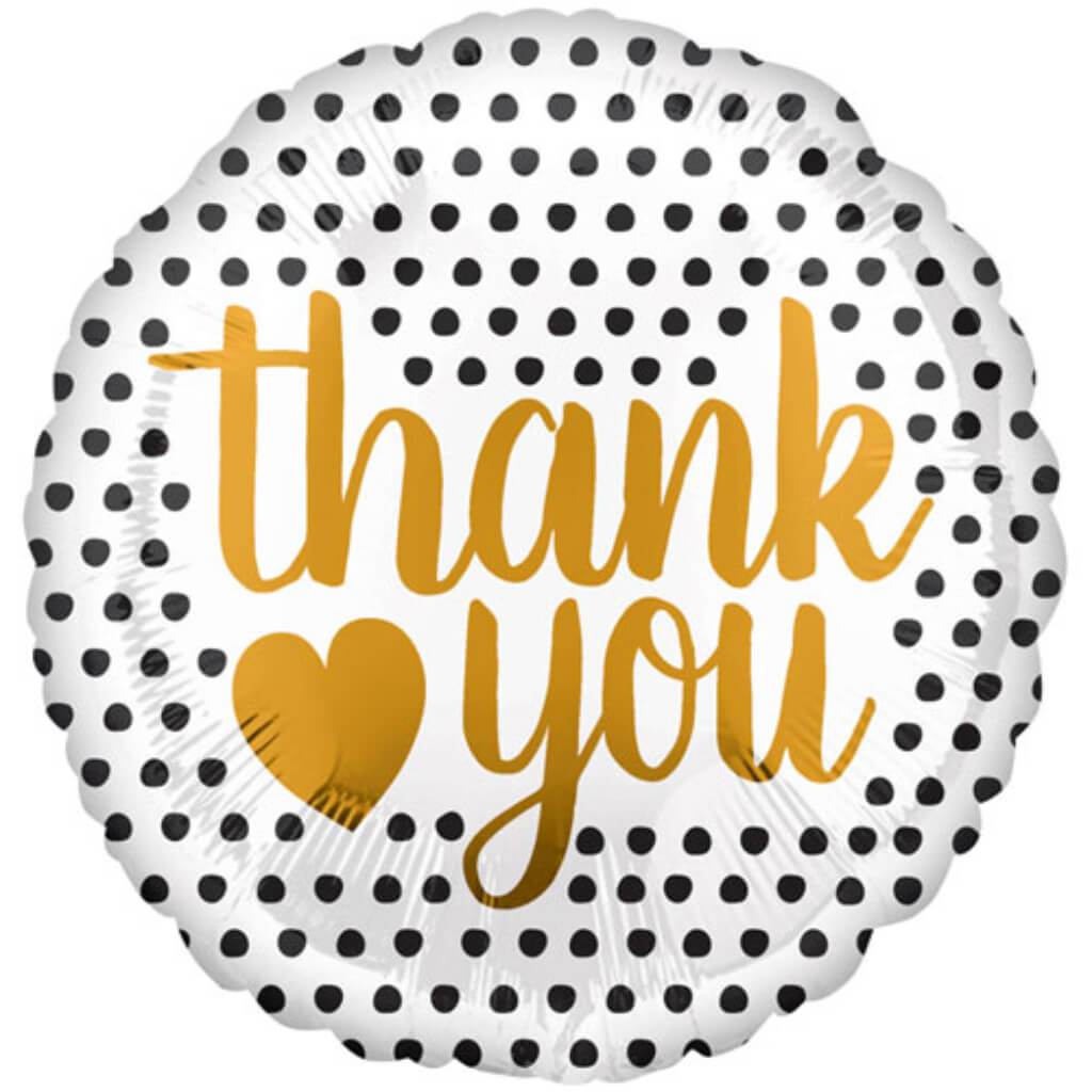 Thank You Modern Dots Foil Balloons 18in 