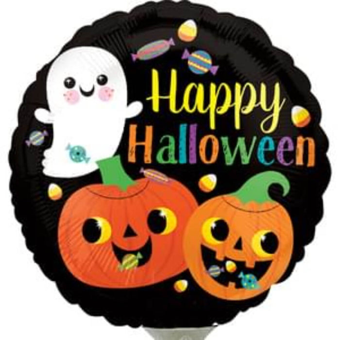 Happy Ghost & Pumpkin Micro 4in 