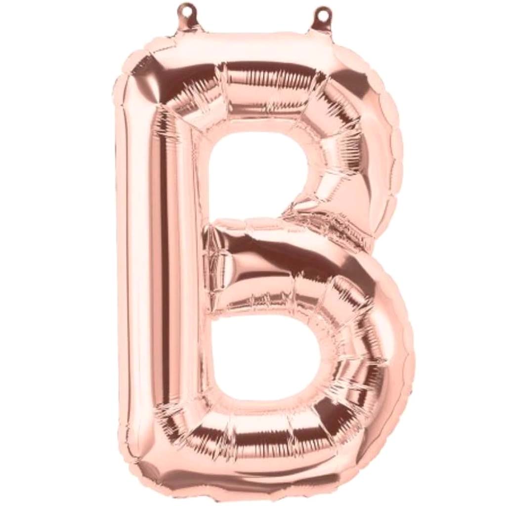 Foil Balloon Letter B 16in Rosegold