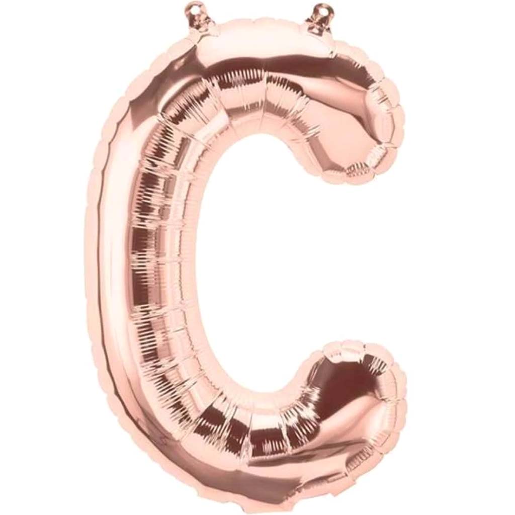 Foil Balloon Letter C 16in Rosegold