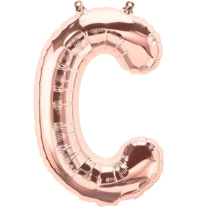 Foil Balloon Letter C 16in Rosegold