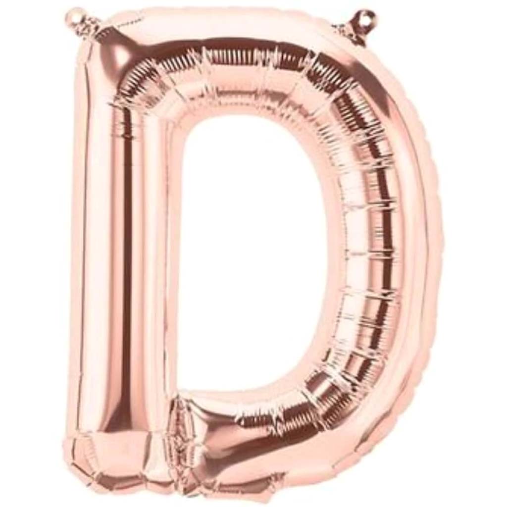 Foil Balloon Letter D 16in Rosegold