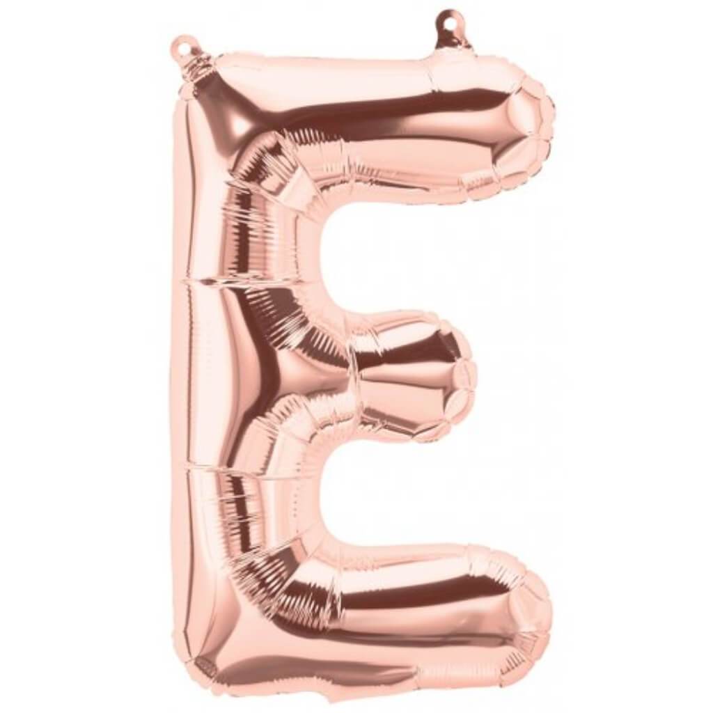 Foil Balloon Letter E 16in Rosegold 