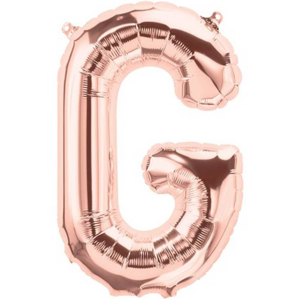 Foil Balloon Letter G 16in Rosegold 