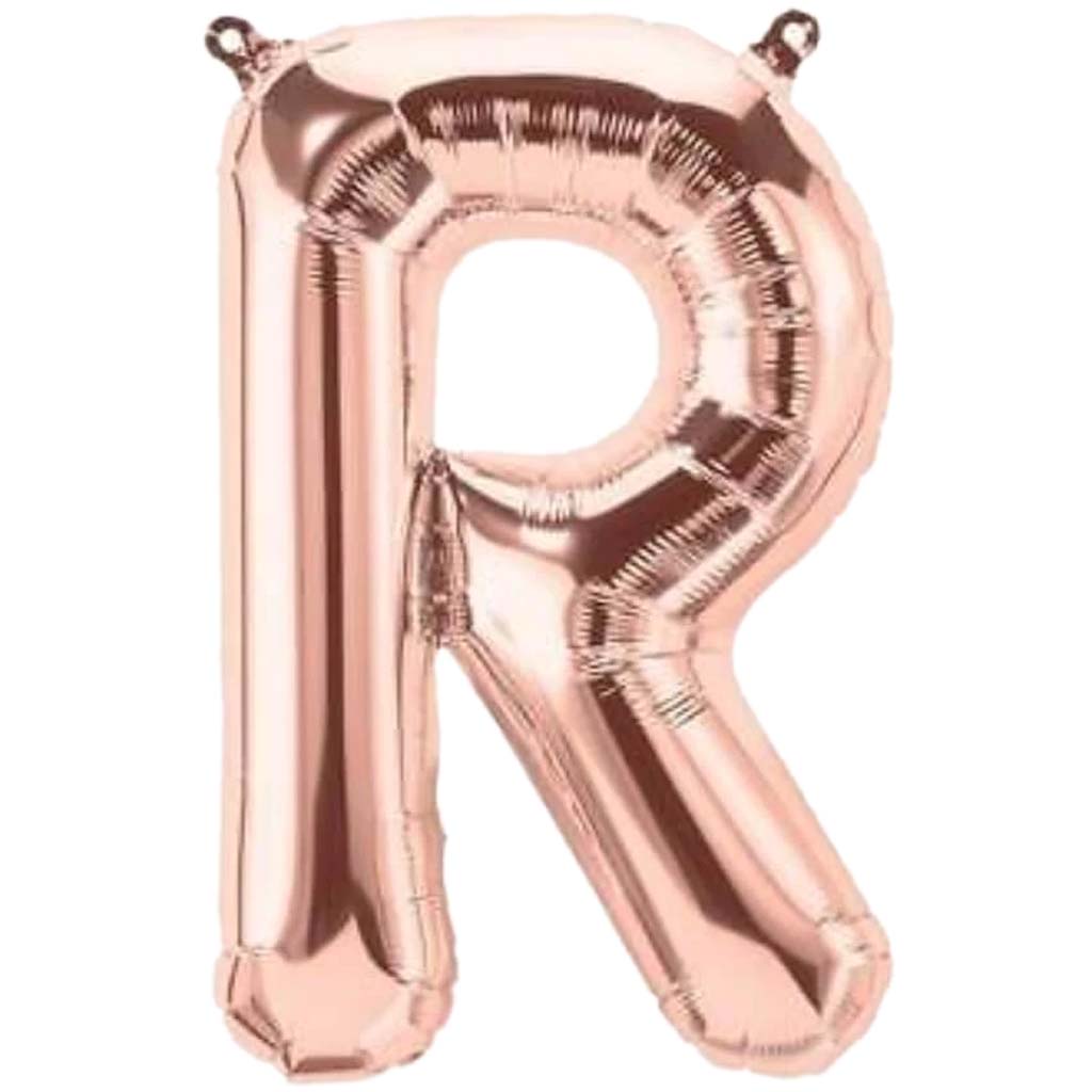 Foil Balloon Letter R 16in Rosegold