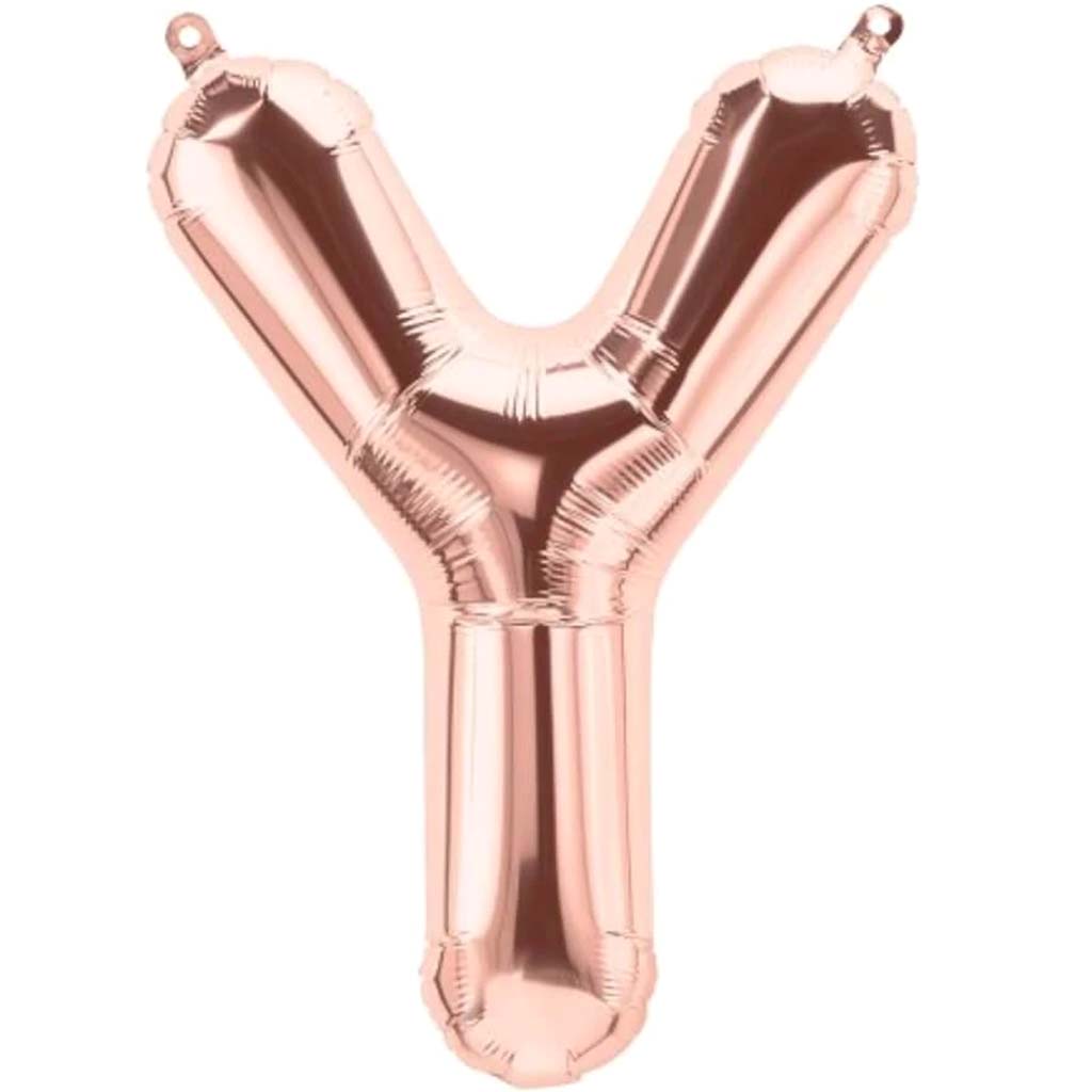 Foil Balloon Letter Y 16in Rosegold