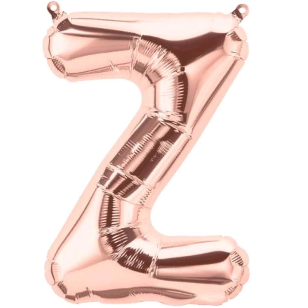 Foil Balloon Letter Z 16in Rosegold